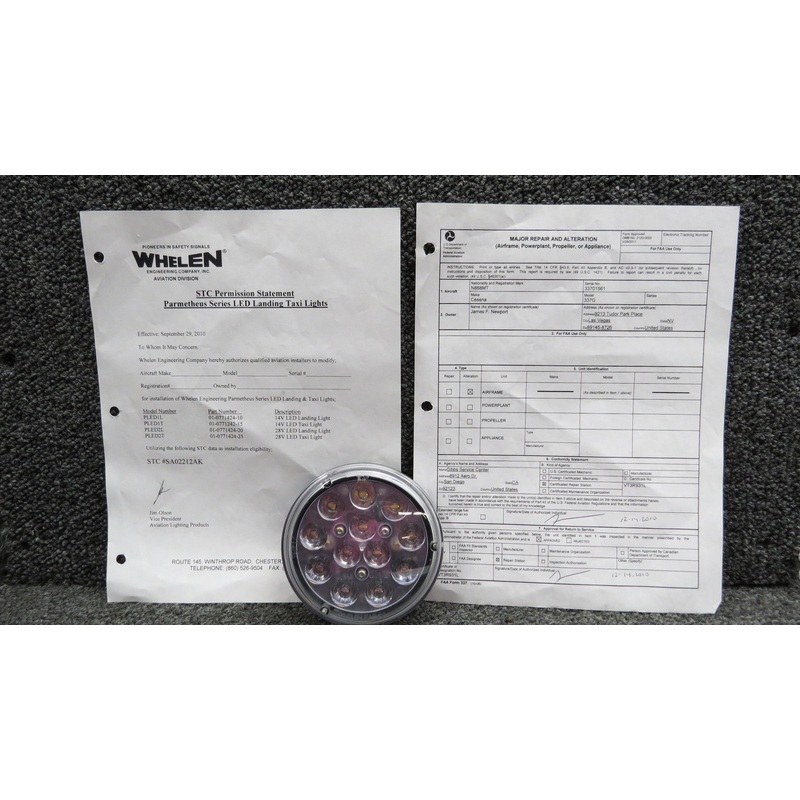 01-0771424-20 Whelen PLED2L LED Landing Light with Form 337 (Volts: 28)