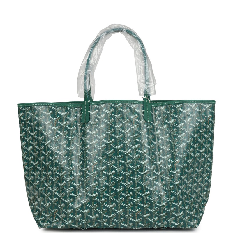 Goyard Goyardine Green St. Louis PM Tote Bag Palladium Hardware
