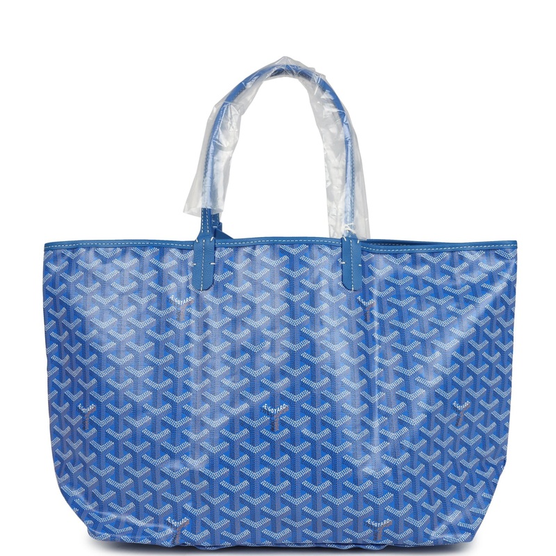 Goyard Goyardine Sky Blue St. Louis PM Tote Bag Palladium Hardware