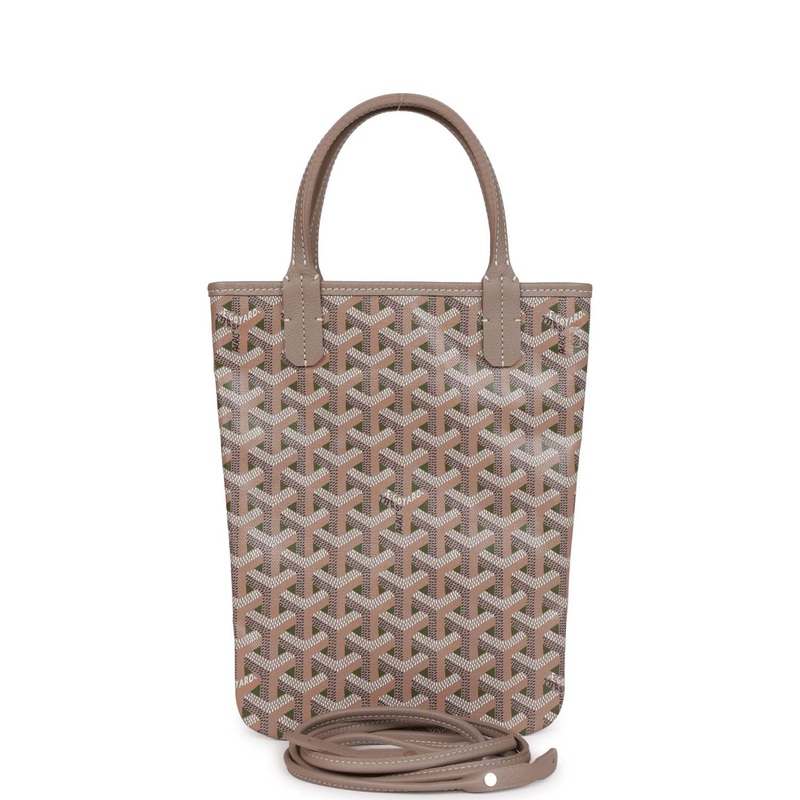 Goyard Goyardine Green Poitiers Claire-Voie Mini Tote Bag Palladium Hardware