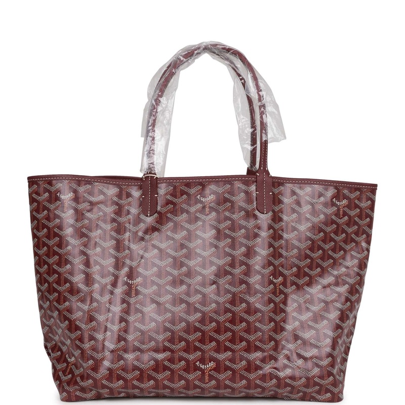 Goyard Goyardine Burgundy St. Louis PM Tote Bag Palladium Hardware