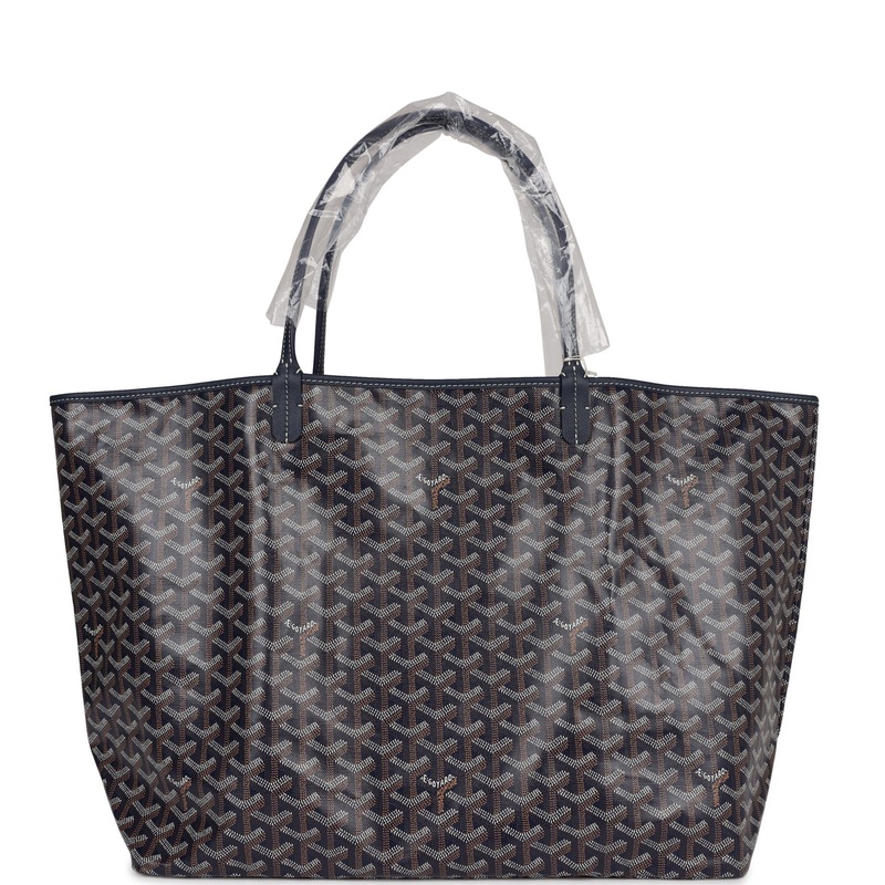Goyard Goyardine Navy St. Louis GM Tote Bag Palladium Hardware