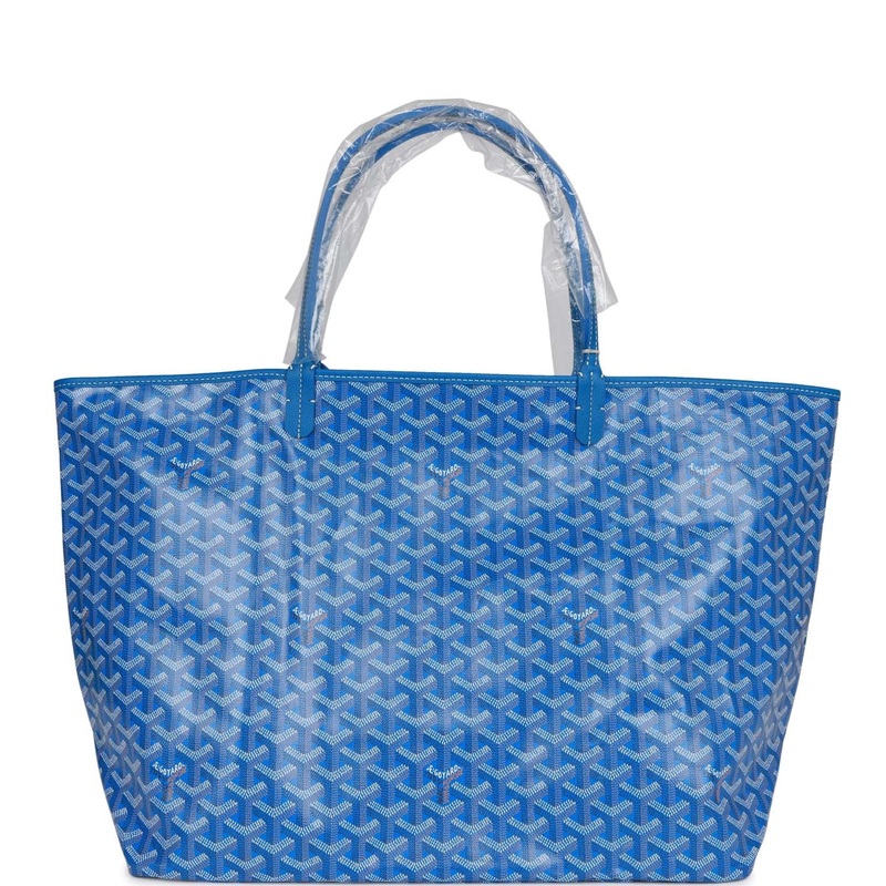 Goyard Goyardine Sky Blue St. Louis GM Tote Bag Palladium Hardware