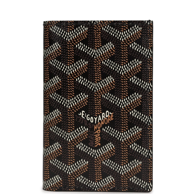 Goyard St. Pierre Wallet Black Goyardine Canvas and Vauzelles Calfskin