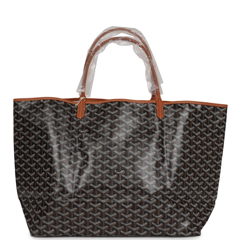 Goyard Goyardine Black Saint Louis GM Tote Bag Palladium Hardware