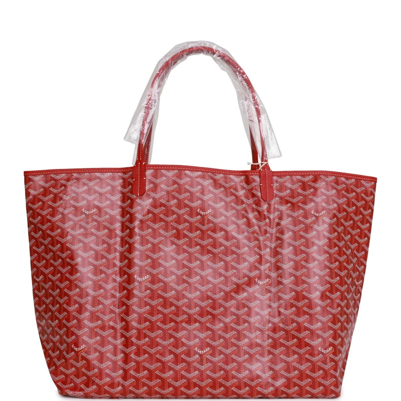 Goyard Goyardine Red St. Louis GM Tote Bag Palladium Hardware