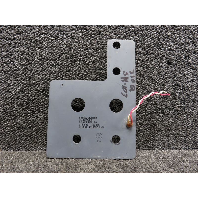 95-0227-1G (Use: 9910032-26G) Grimes Lighted Panel Assembly (115V, 400HZ)