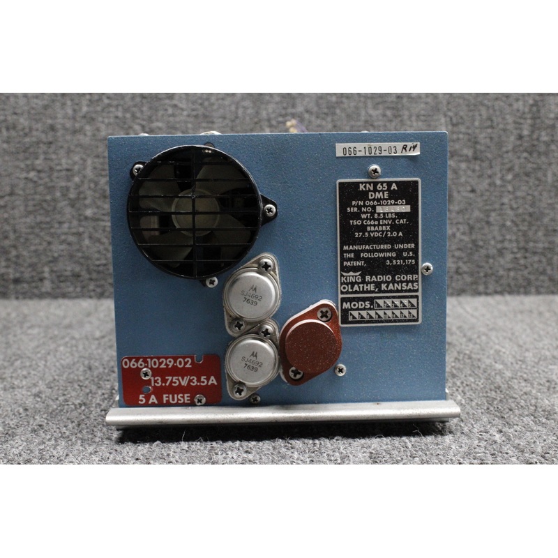 066-1029-03 King Radio KN-65A DME Transceiver with Adapter and Mods (28V)
