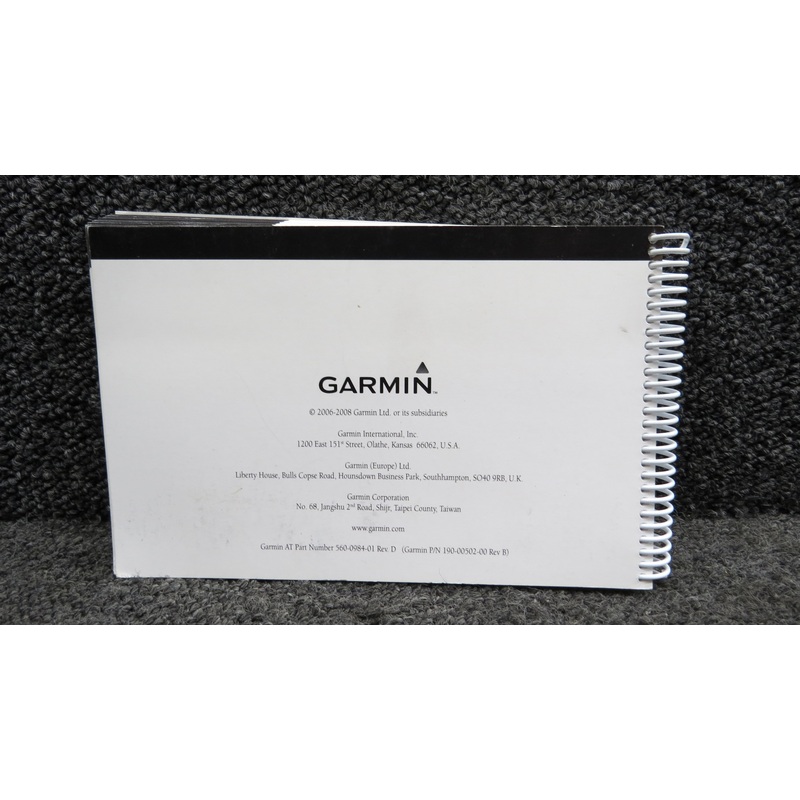 190-00502-00 Garmin GNS-480 Color GPS-WAAS-NAV-COM Pilots Guide (Rev. B, 2006)