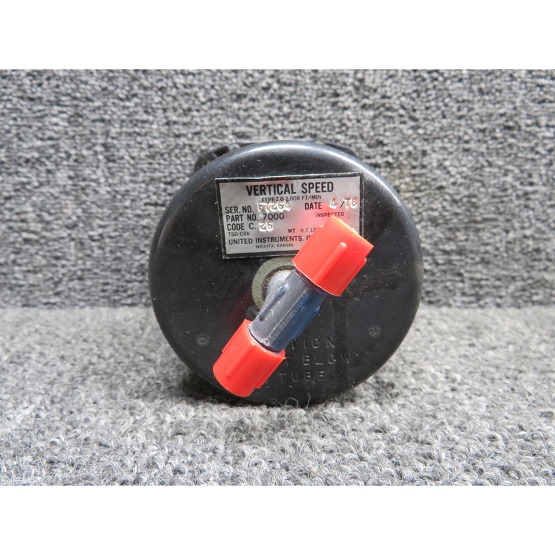 7000 United Instruments Vertical Speed Indicator (Code: C.26) (Glass Cloudy)