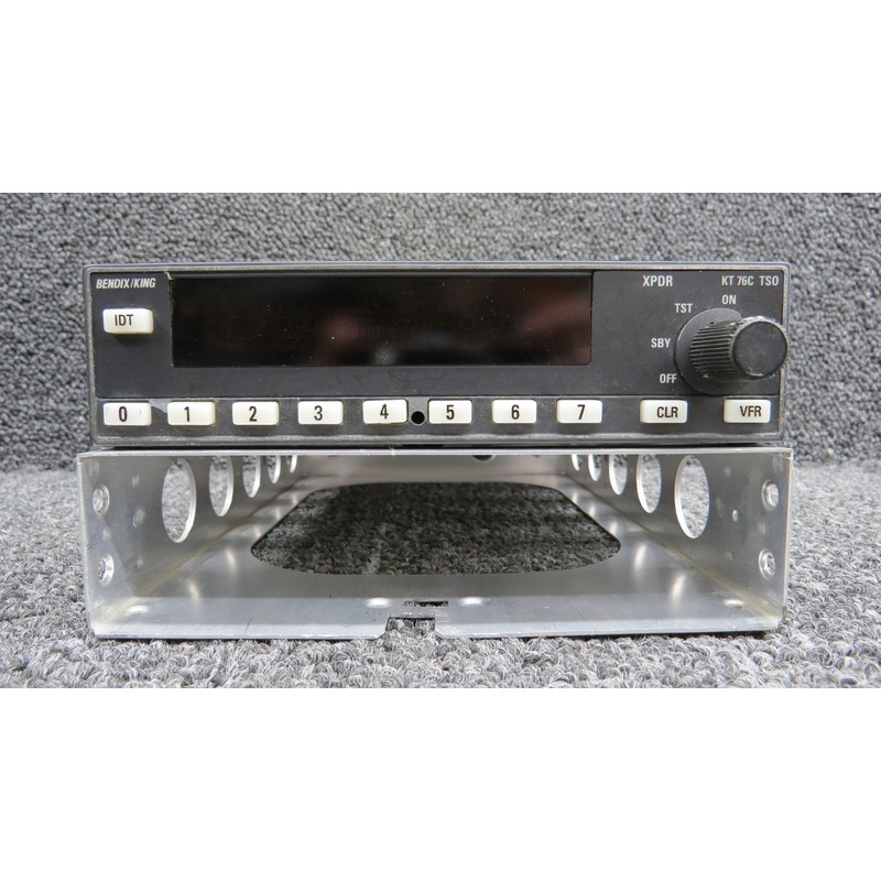 066-01156-0101 Bendix King KT-76C ATC Transponder w Mods & Tray (Volts: 14-28)