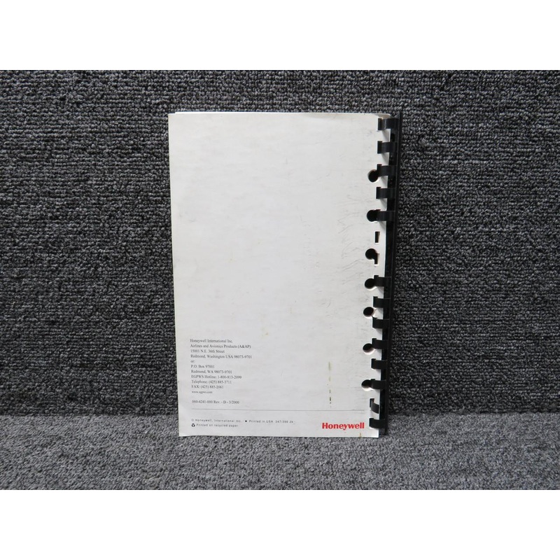 060-4241-000 Honeywell 2000 EGPWS MK V and MK VII Pilot Guide (Spine Broken)