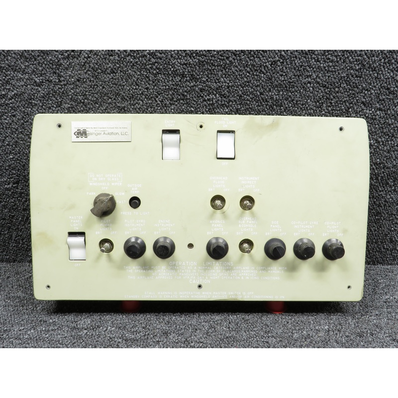 101-364058-1 Beechcraft KA-200 Overhead Panel Installation (Missing Knobs)