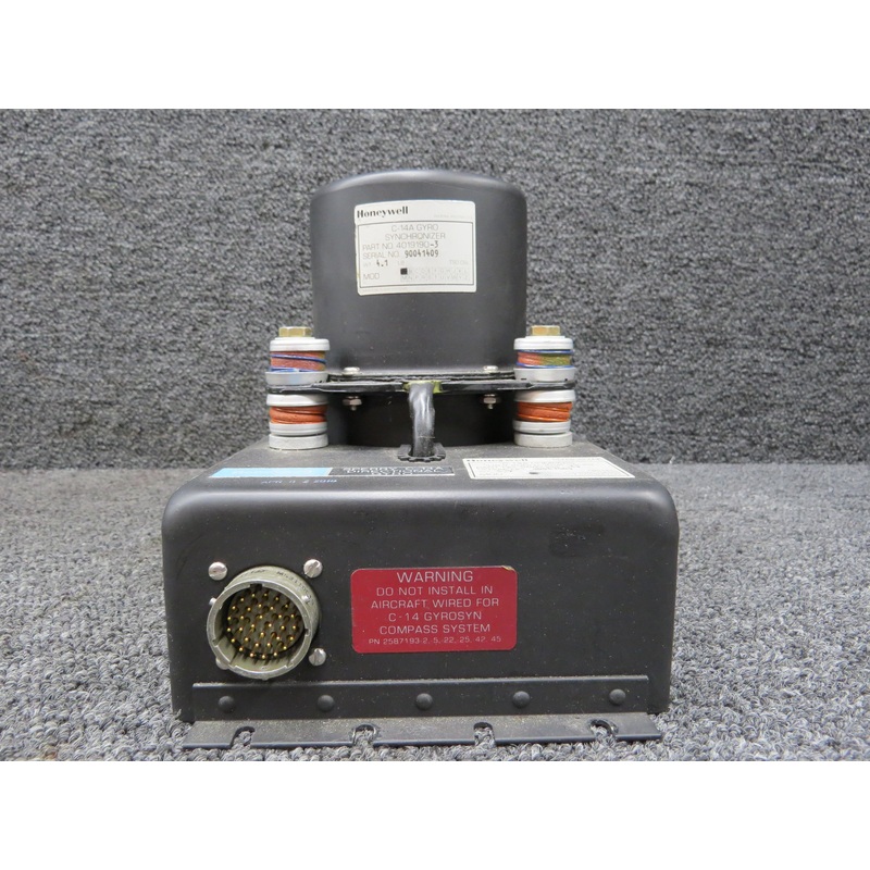 2587193-43, 4019190-3 Honeywell C-14A Gyro Compass w Synchronizer & Mods (V:115)