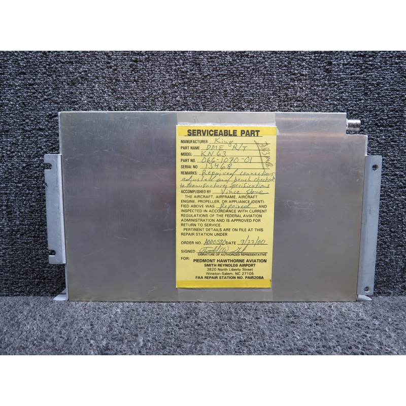 066-1070-01 Bendix KN-63 DME Transceiver with Mods, Serviceable Tag (14-28V)