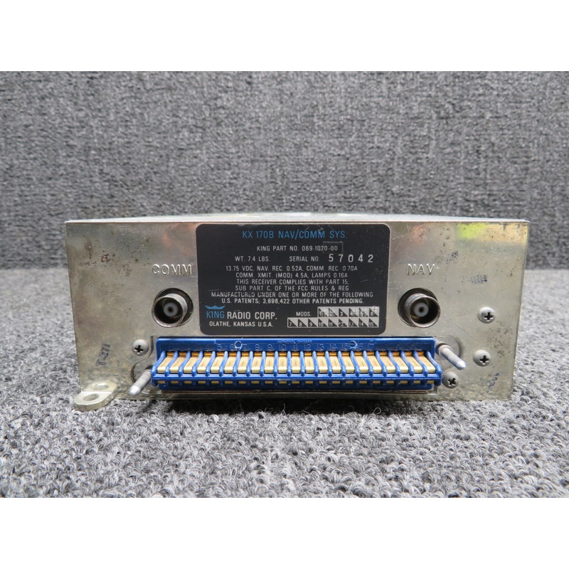 069-1020-00 King Radio KX-170B Nav-Com Radio with Mods (Volts:14)