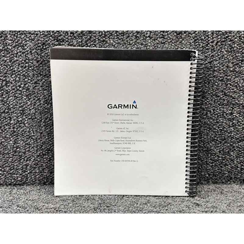 190-00356-00 Garmin 400W Series Pilots Guide & Reference Book (Rev. G)