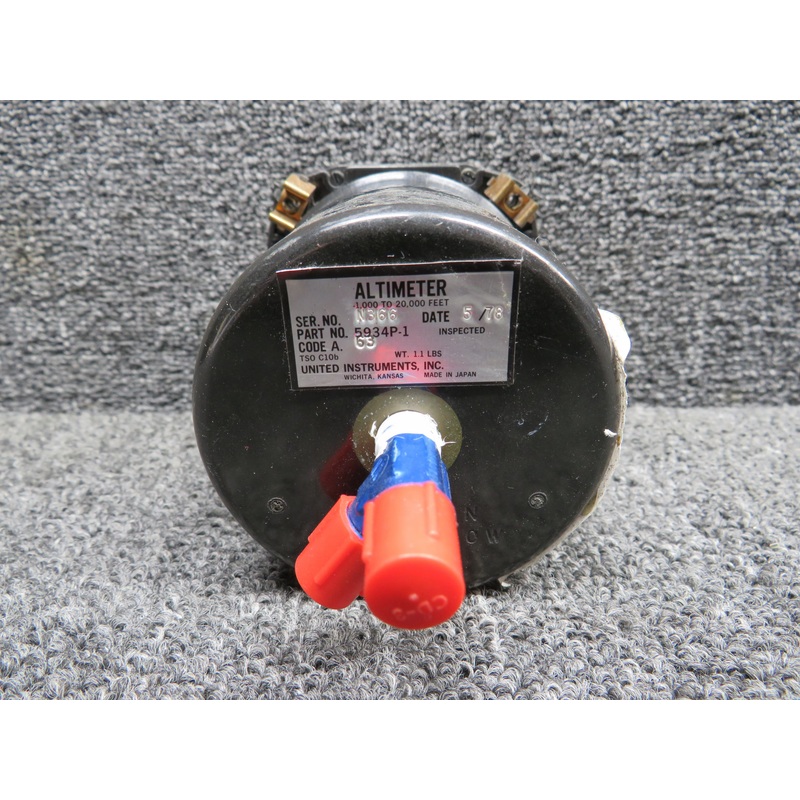 5934P-1 United Instruments Altimeter Indicator (Code: A.63) (Wear)