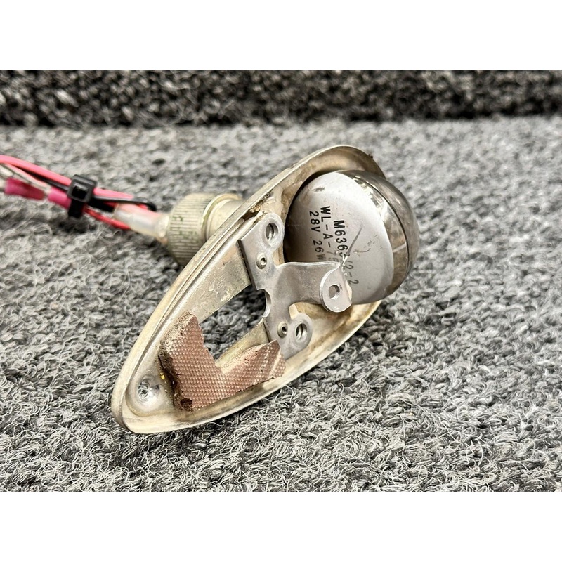 A650-PR (Alt: 62342-1) Whelen Wing Tip Strobe, Nav Light Base LH (Minus Lens)
