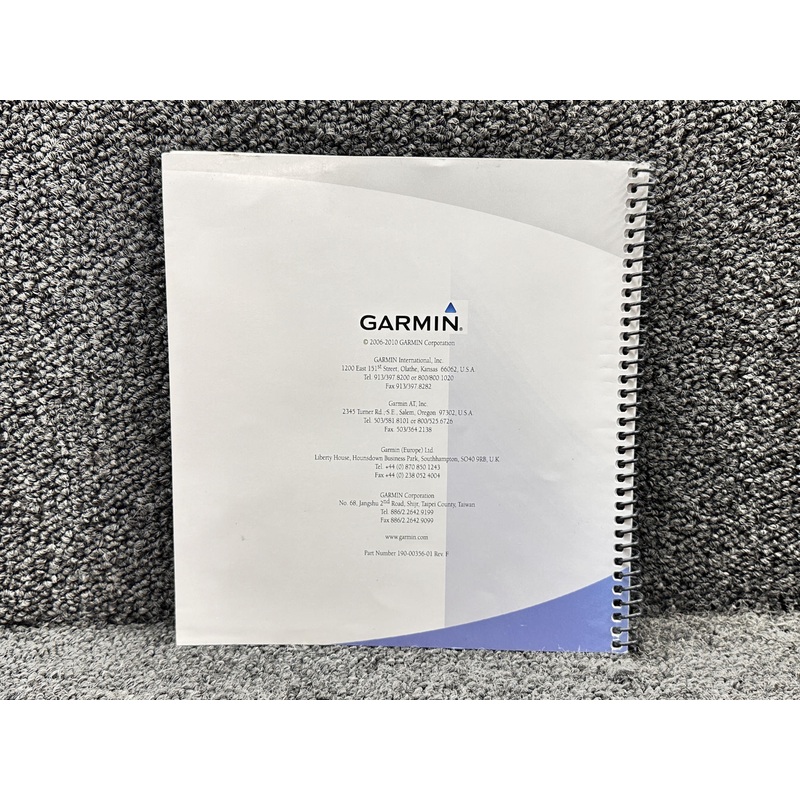 190-00356-01 Garmin 400W Series Quick Reference Book (Rev. F)