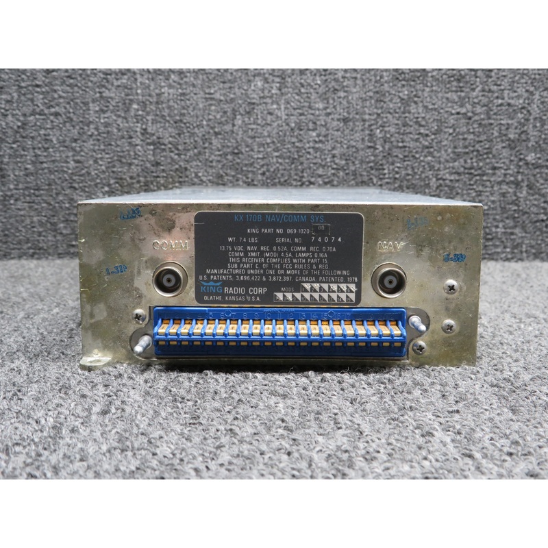 069-1020-00 King Radio KX-170B Nav-Com System with Mods (14V)