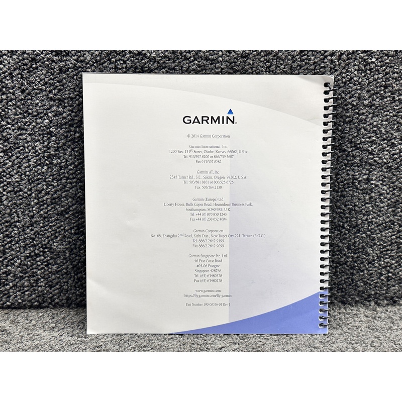 190-00356-01 Garmin GNS-430W Series Quick Reference Guide Booklet (Rev J)