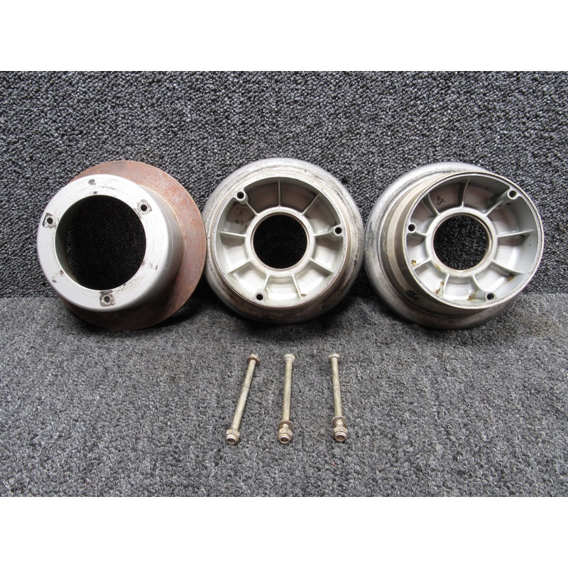 40-113C Cleveland 6.00-6 Main Wheel Assembly with Brake Disc (White)