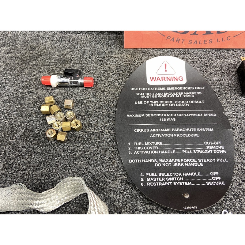 Cirrus SR20 Goodie Bag Set with Avionics Shield Tubing, Hardware, etc