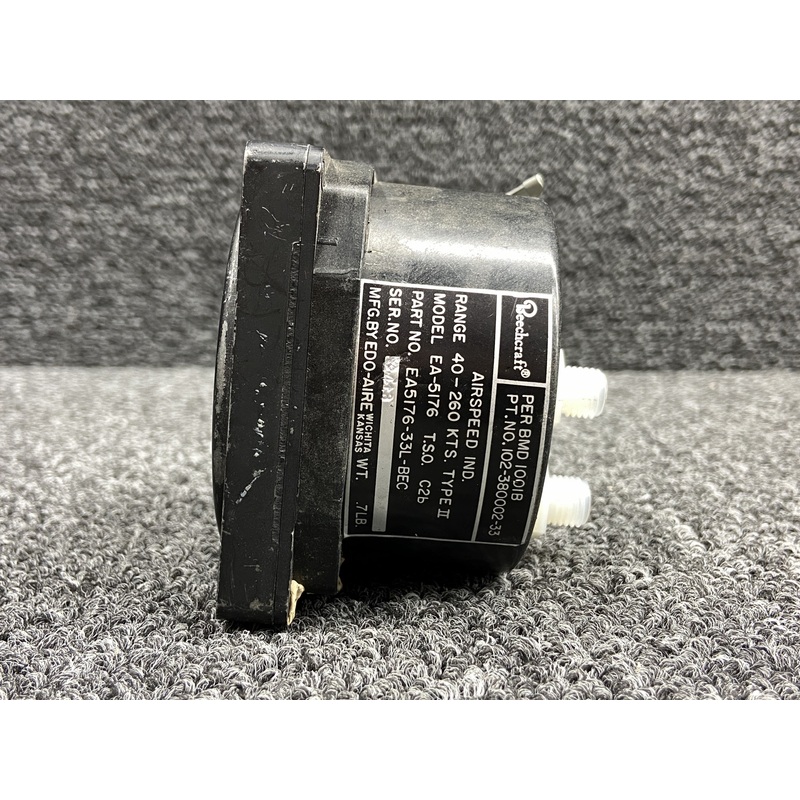 EA5176-33L-BEC (Alt: C661065-0301) Edo-Aire EA-5176 Airspeed Indicator (Lighted)