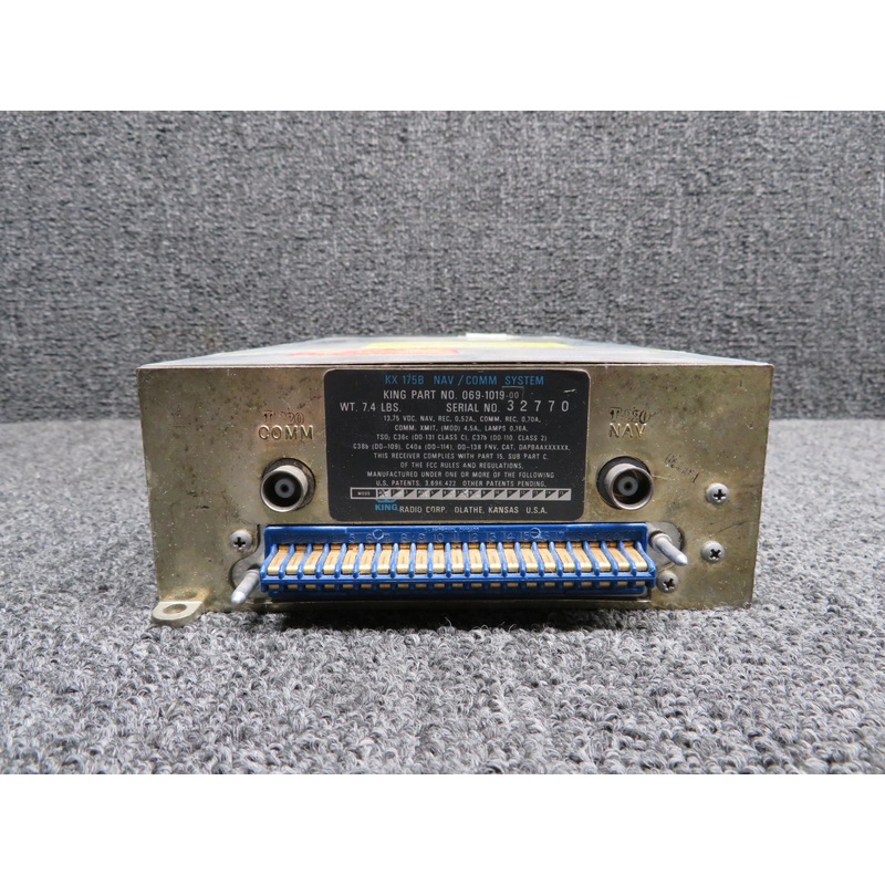 069-1019-00 King Radio KX-175B Nav-Com Radio with Mod (Volts:14)