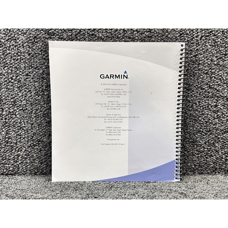 190-00357-01 Garmin 500W Series Quick Reference Guidebook (Rev F)