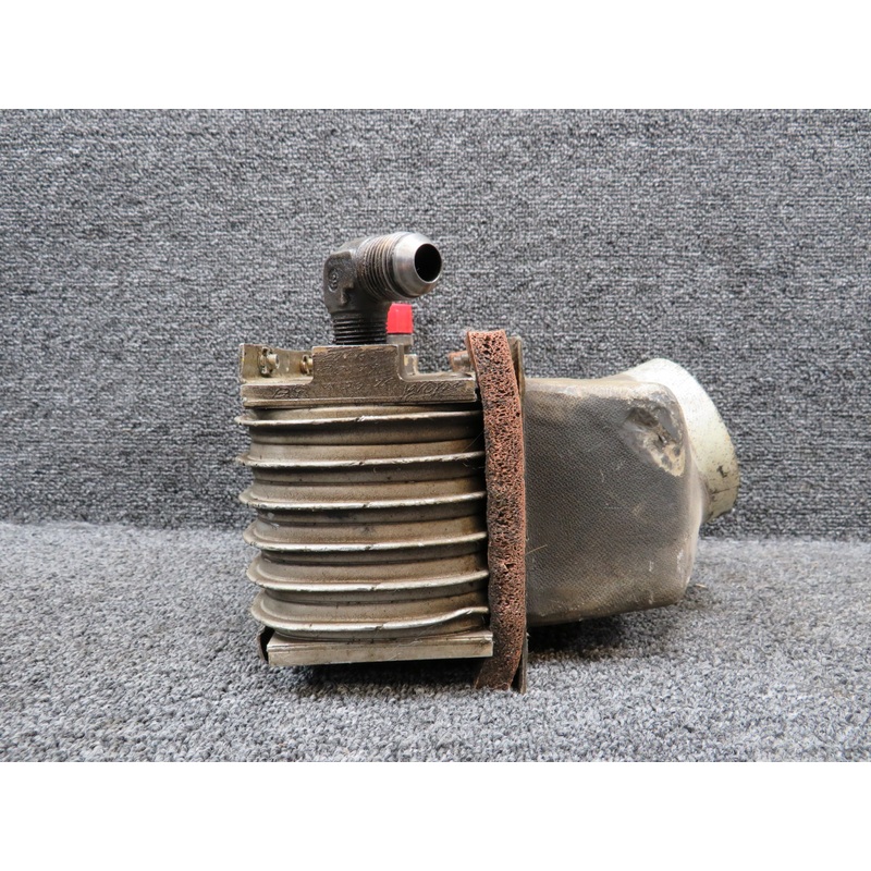 8406J Stewart Warner Oil Cooler with Inlet (Worn)
