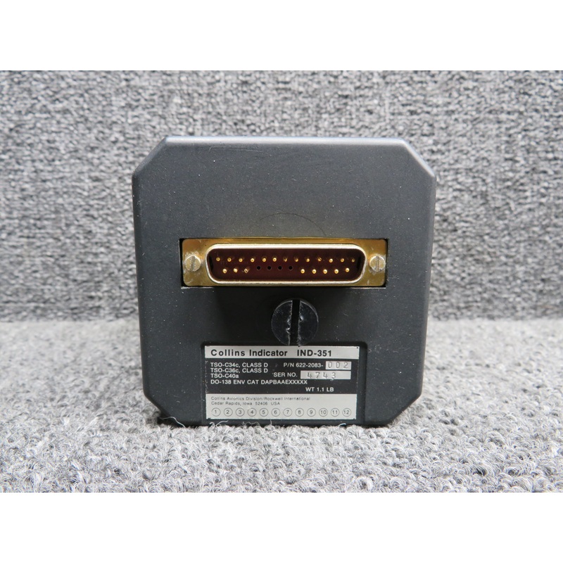622-2083-002 (Use: 622-2083-003) Collins IND-351 VOR, LOC Indicator