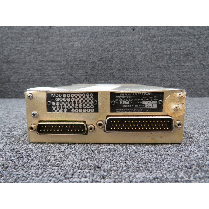 622-9683-011 Collins DSP-84 Display Select Panel with Mods (Inop) (Core)