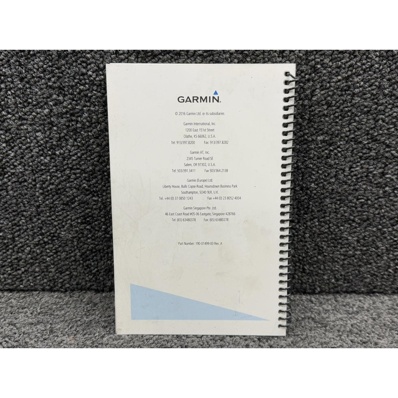 190-01499-00 Rev A Garmin GTX 335-345 ADS-B Transponder Pilot’s Guide 2016