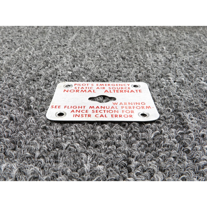 100-324060-5 Beechcraft KA-B100 Emergency Static Air Plate