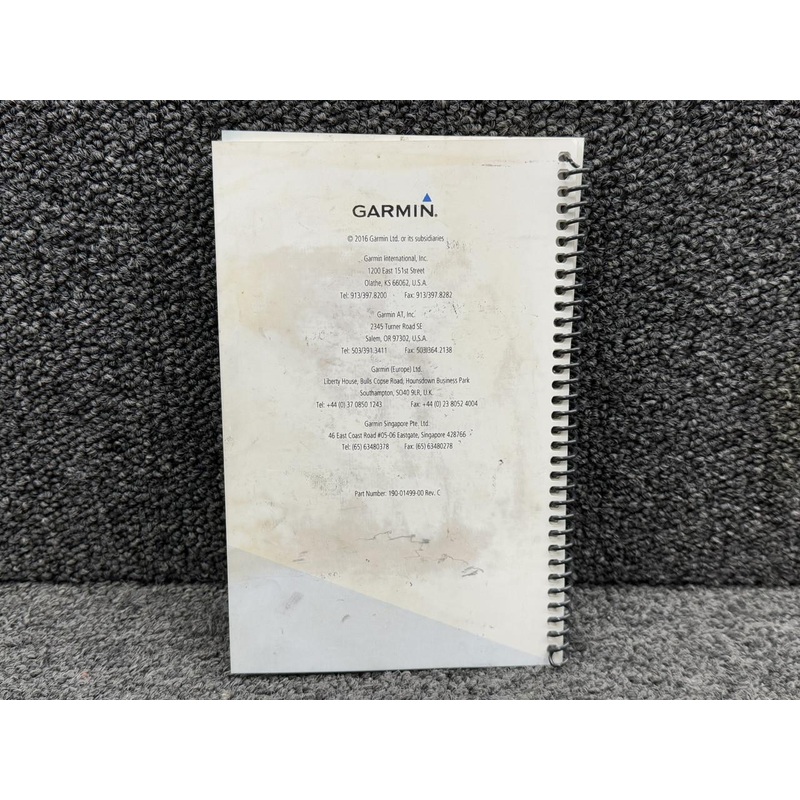 190-01499-00 Rev C Garmin GTX 335-345 ADS-B Transponder Pilot’s Guide 2016