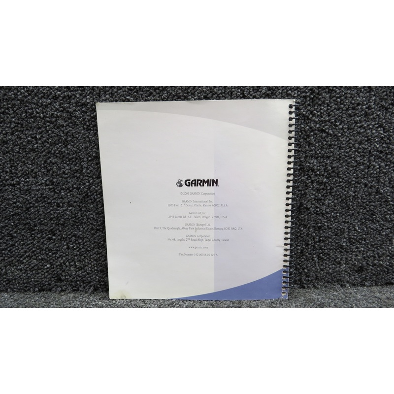 190-00356-01 Rev. A Garmin 400W Series Quick Reference Guide Book