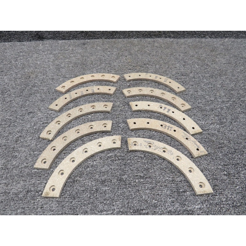 311, R-37048 Ward-Cleveland Brake Lining Set of 10 (New Old Stock)