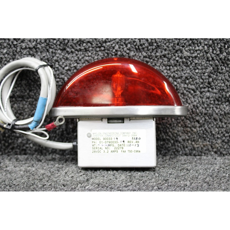 01-0790033-19 Whelen 90033-19 Flashing Beacon Light Assembly (28V, 3.2A)