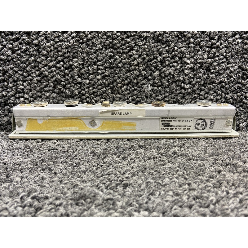 10-0184-27 (Alt: 10-1396-1) Grimes Aerospace Passenger Warning Light Assembly