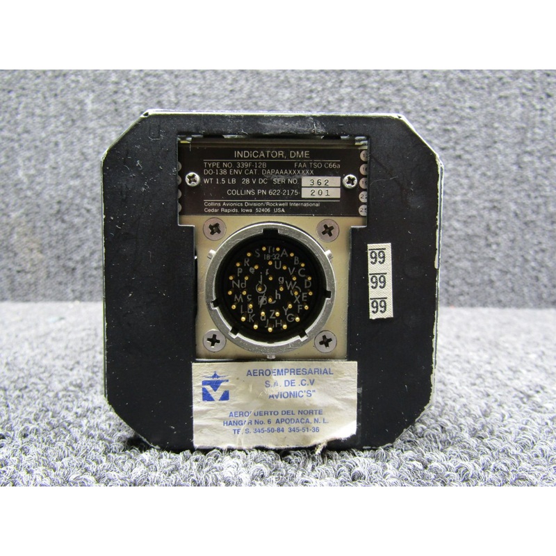 622-2175-201 Collins 339F-12B DME Indicator (Volts:28) (Wear)