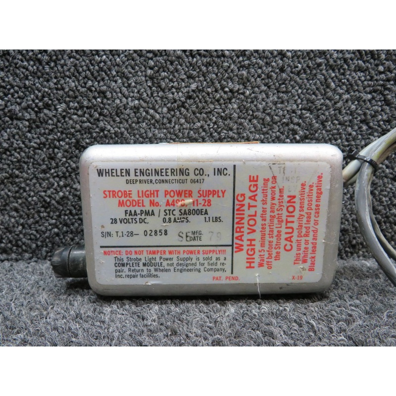 A490, TI-28 Whelen Strobe Light Power Supply with Serviceable Tag