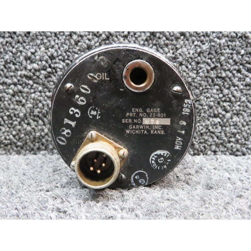 22-801 Garwin Tri-Engine Gauge Indicator (Discolored Face)