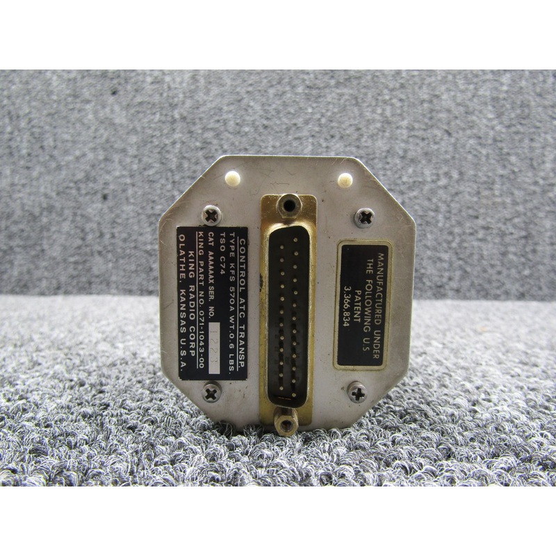 071-1043-00 King Radio KFS-570A ATC Transponder Control (Discolored Face)