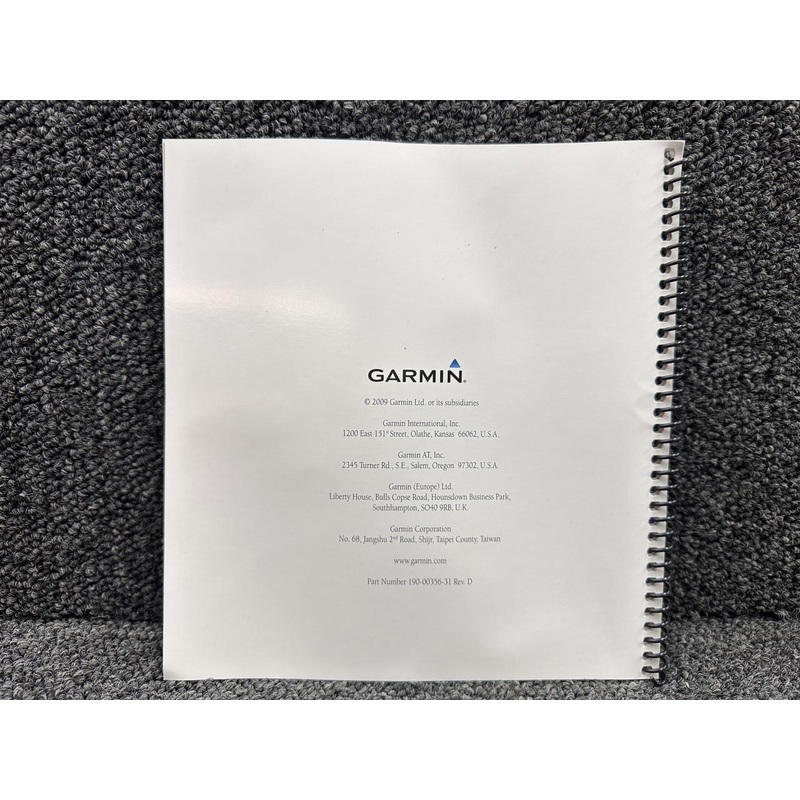 190-00356-31 Rev D Garmin 400W, 500W Series Display Interfaces Guide