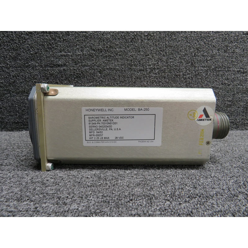 70310N01D01 Honeywell BA-250 Barometric Altitude Indicator with Mount (28V)