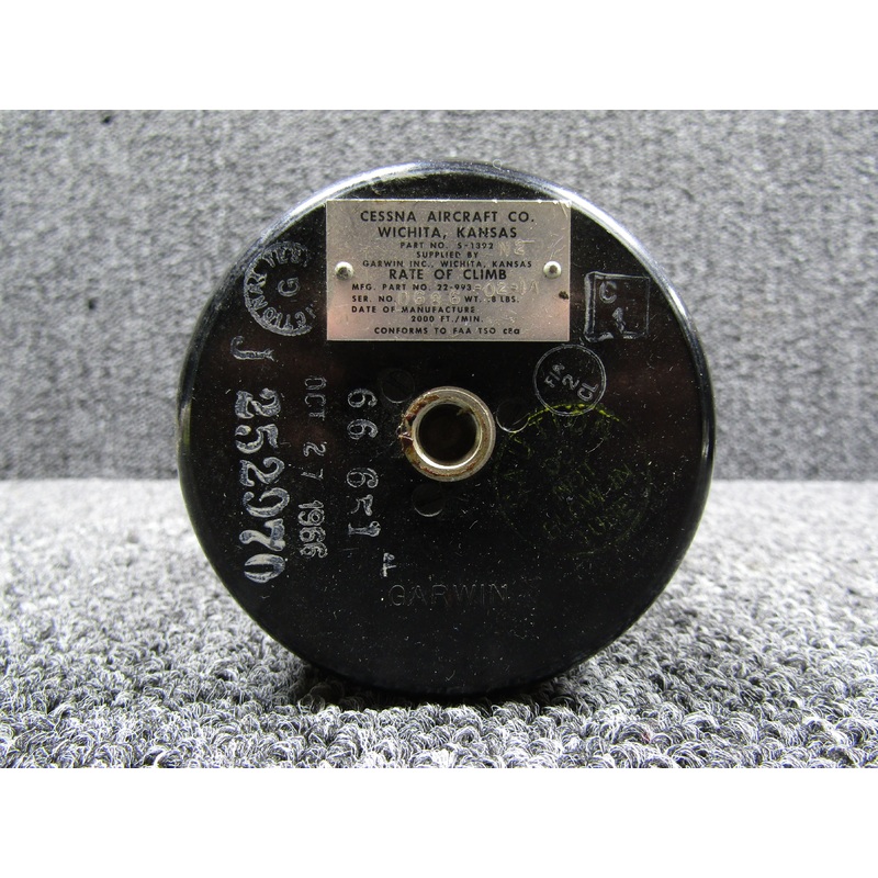 22-993-02-1A (Alt: 5-1392-N2) Garwin Rate of Climb Indicator (Foggy Glass)