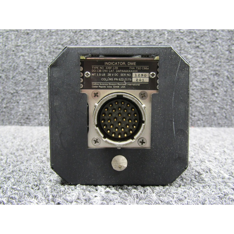 622-2175-201 Collins 339F-12B DME Indicator (Volts: 28)