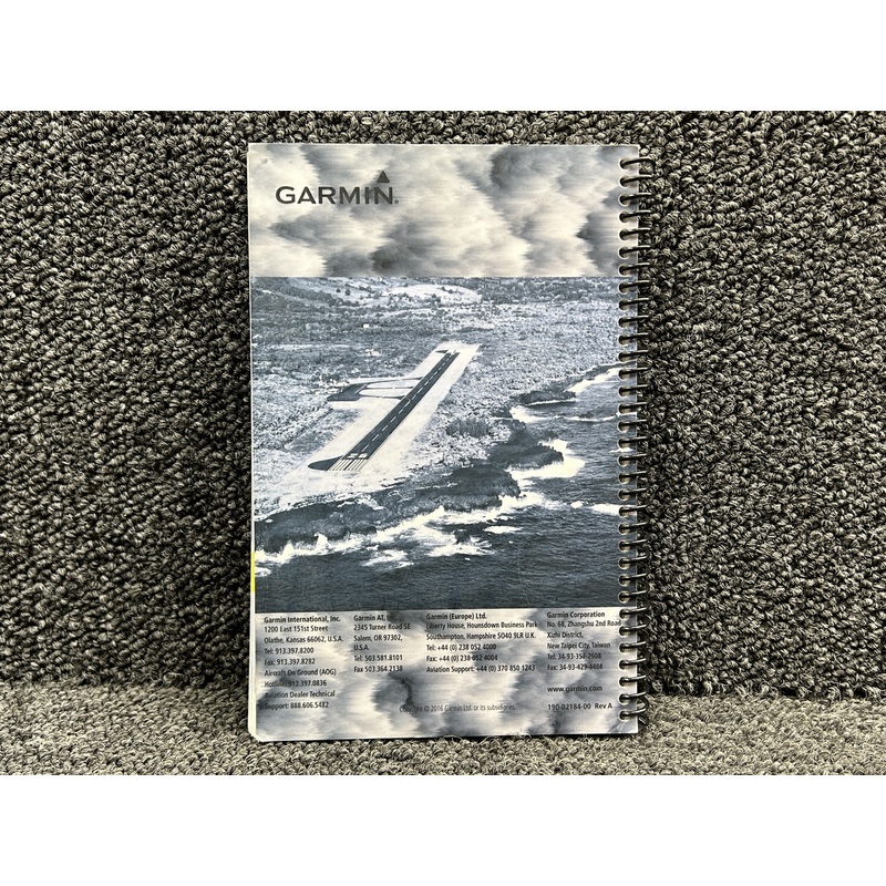 190-02184-00 Garmin Cockpit Reference Guide (Cirrus Perspective, 2016)